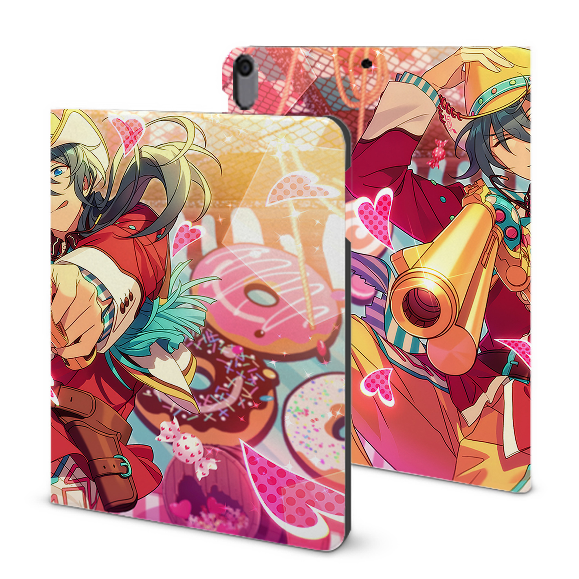 （画像用） あんさんぶるスターズ! Ensemble Stars IPad ケース ブック型 PUレザー TPU 耐衝撃 軽量 薄型 ペン収納なし 全面保護 IPad 各モデル対応